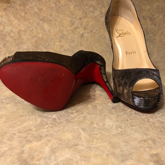 Christian Louboutin Prive Lame Heels - Picture 4 of 8